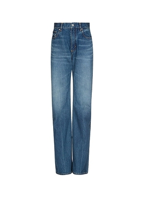 ALAÏA Bootcut Leg in Blue Stone - Blue. Size 28 (also in 24, 30).