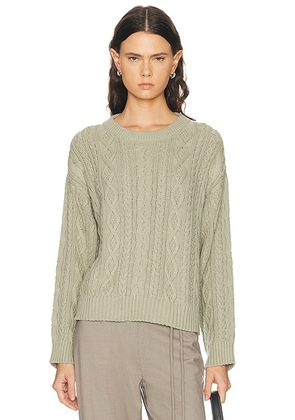 Jenni Kayne Aire Crewneck Sweater in Sage - Sage. Size XS (also in S, M, L).