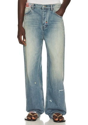 Nahmias Recess Baggy Jean in Light Indigo Wash - Blue. Size 30 (also in 32, 36).