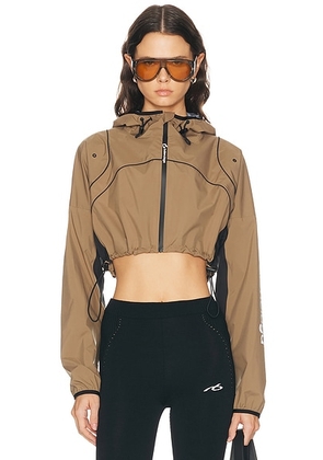 Balenciaga Athletic Cropped Jacket in Camel - Tan. Size XS (also in S).