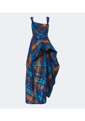 Vivienne Westwood Chichi draped plaid maxi dress