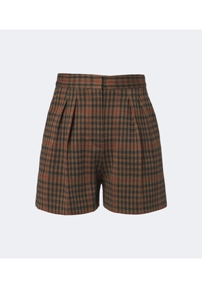 Max Mara Prince of Wales wool and cotton shorts