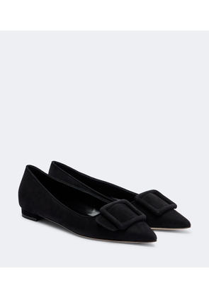 Manolo Blahnik Maysale suede ballet flats