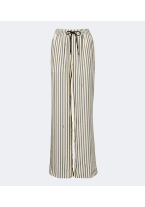 Versace Striped silk wide-leg pants