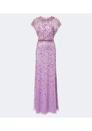 Jenny Packham Lauretta sequined tulle gown