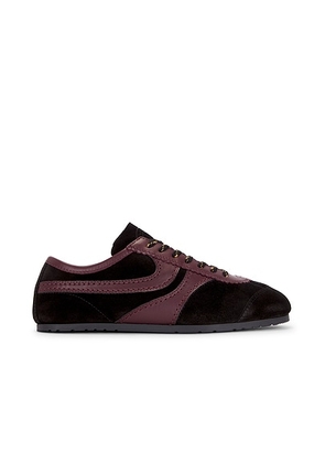 Dries Van Noten Slim Sneaker in Black - Wine. Size 41 (also in 36, 37, 38, 39, 40).