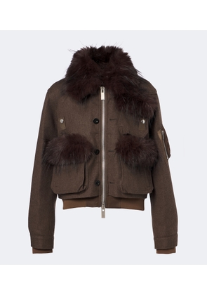 Sacai Wool blouson jacket