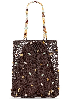 Cult Gaia Mercier Tote Bag in Luwak Bauble Multi - Brown. Size all.