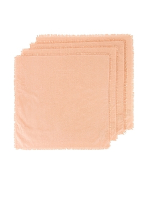 HAWKINS NEW YORK Essential Set of 4 Dinner Napkins in Blush - Blush. Size all.
