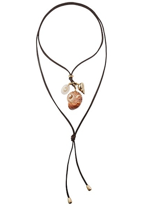 Eliou Area Charm Wrap Necklace in Multi - Brown. Size all.