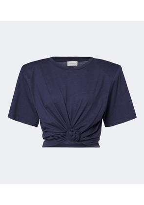 Magda Butrym Cropped cotton-blend T-shirt