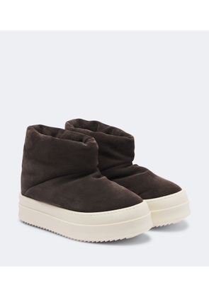 Rick Owens Mega Bumper suede ankle boots