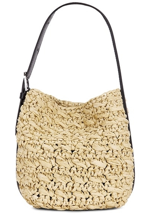 Toteme Small Belted Paper Tote Bag in Natural - Beige. Size all.