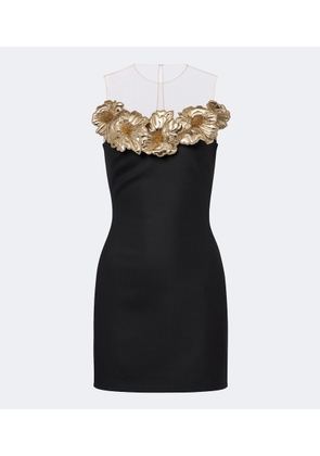 David Koma Embellished floral-applique minidress
