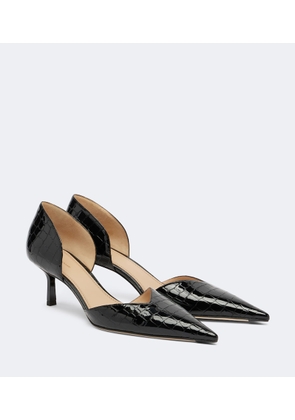Victoria Beckham Victoria Angle D'Orsay croc-effect leather pumps