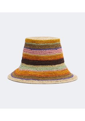 Zimmermann Raffia striped bucket hat