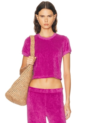 Suzie Kondi Carpi Terry Tee in Magenta - Fuchsia. Size S (also in XS, M).