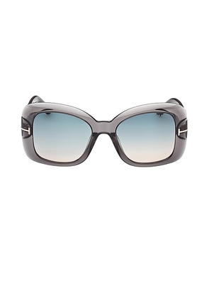 TOM FORD Sandra Sunglasses in Grey & Green - Grey. Size all.