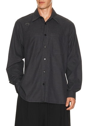 McQueen Harness Overshirt in Charcoal - Grey. Size 54 (also in 46).