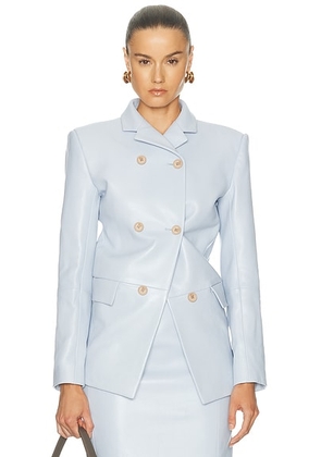 KHAITE Rolo Jacket in Sky Blue - Blue. Size 2 (also in 0).