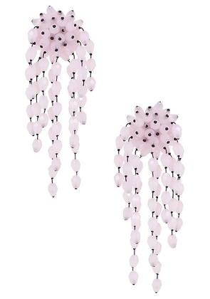 Isabel Marant Clip Earrings in Dragee & Silver - Pink. Size all.