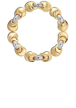 SORDO Catatumbo Mini Chain Necklace in 24k Gold & Silver Plated Brass - Metallic Gold,Metallic Silver. Size all.