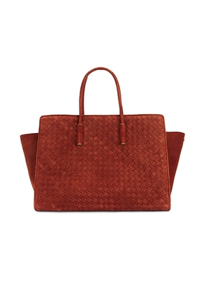 Bottega Veneta Barbara Tote Bag in Rust & Brass Vibrato - Brick. Size all.