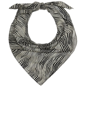 St. Agni Savannah Silk Scarf in Sand - Black & White. Size all.