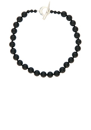 SOPHIE BUHAI Everyday Boule Collar Necklace in Onyx & Sterling Silver - Black. Size all.