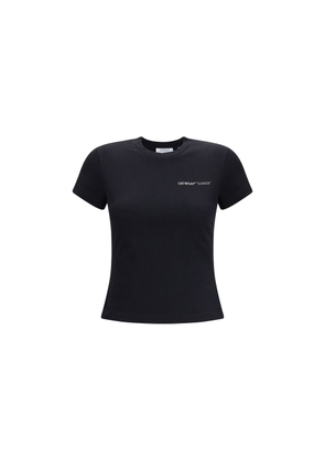 Off-White Black Cotton T-Shirt - M