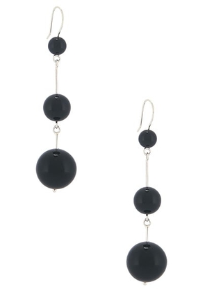 SOPHIE BUHAI Olive Drop Earrings in Onyx & Sterling Silver - Black. Size all.