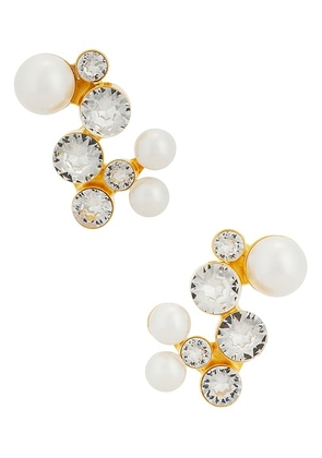 Dries Van Noten Handmade Shell Paste Big Earrings in Gold - Metallic Gold. Size all.
