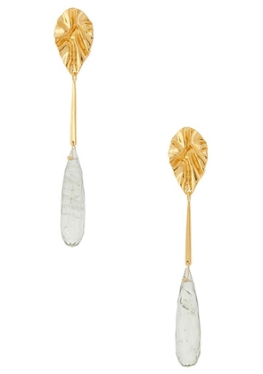 CHAN LUU Drop Earrings in Green Amethyst - Metallic Gold. Size all.