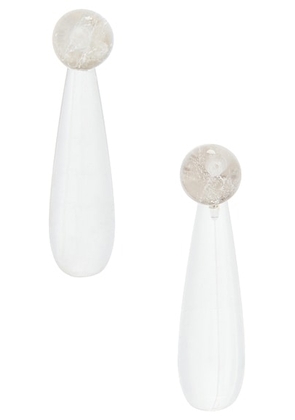 SOPHIE BUHAI Small Angelika Earrings in Quartz & Sterling Silver - Metallic Silver. Size all.