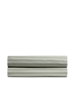 Parachute Fitted Sheet in Moss Stripe - Sage. Size QUEEN (also in ).