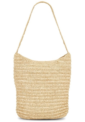 The Row Alma Raffia Shoulder Bag in Natural - Cream. Size all.