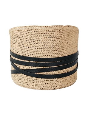 DEHANCHE Undone Corset Belt in Palm & Black - Brown. Size all.
