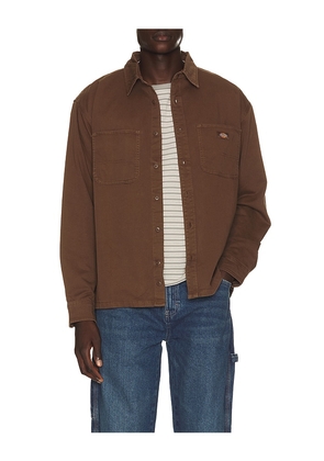 Dickies 247 Garment Dyed Work Shirt in Brown. Size M. Also in L, XL/1X.