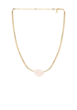 Ettika Beaded Rose Nugget Necklace in Rose.