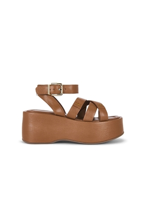 Free People Hazel Flatform Sandal in Brown. Size 6. Also in 6.5, 7, 7.5, 8, 8.5, 9, 9.5, 10, 11.