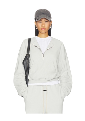 Fear of God ESSENTIALS Relaxed Half Zip Sweater in Baby Blue. Size XS. Also in S, M, L.