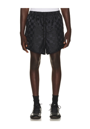 Fear of God ESSENTIALS Checkered Gym Short in Black. Size XS. Also in S, M, L, XL/1X, XXL/2X, XXXL/3X.