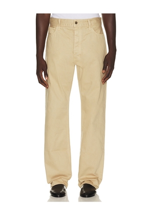 Fear of God ESSENTIALS Denim 5-Pocket Jeans in Brown. Size 28. Also in 29, 30, 31, 32, 34, 36, 38.
