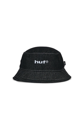 HUF Cassel Bucket Hat in Black. Size S/M. Also in L/XL.