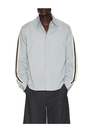 Jungles Woven Panel Business Shirt in Green. Size S. Also in M, L, XL/1X.