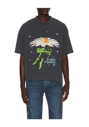 Jungles Anxiety Flower Tee in Blue. Size S. Also in M, L, XL/1X.