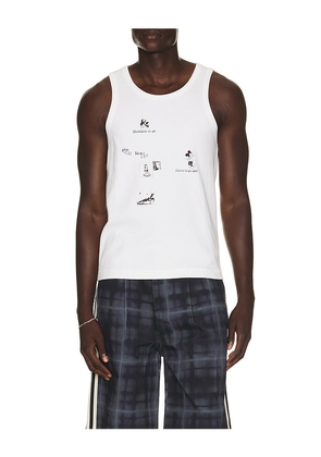 Jungles No Where To Go Tank Tops in White. Size S. Also in M, L, XL/1X.