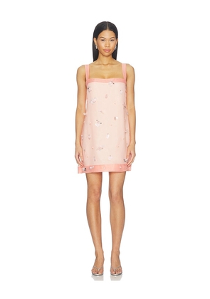 SIMKHAI Sumi Sleeveless Mini Dress in Pink. Size XS. Also in S, M, XL.
