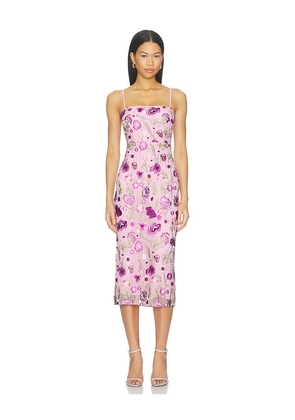 Lovers and Friends Ellis Midi Dress in Purple. Size XXS. Also in XS, S, M, L, XL.