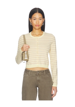 Lovers and Friends Jaylin Stripe Cardigan in Yellow. Size XXS. Also in XS, S, M, L, XL.